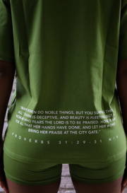 God's Daughter Olive Shirt & Short Set